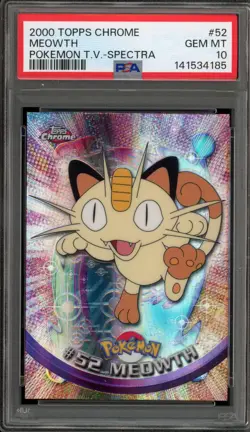 Pokemon Topps Chrome Meowth Spectra #52 PSA 10 Gem Mint - Image 1