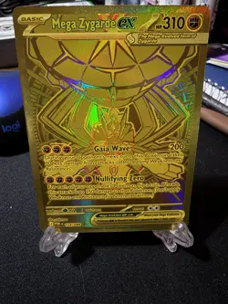 Pokemon Mega Zygarde EX POR Gold Secret Rare Full Art Foil 124/088 310HP Card - Image 1