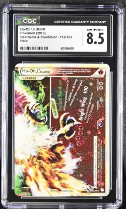 CGC 8.5 Ho-Oh LEGEND 2010 HeartGold & SoulSilver 112/123 Holo Pokemon Card - Image 1