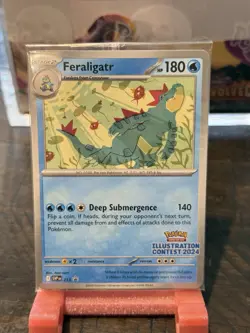 Pokemon Center 2024 Illustration Contest Sealed Feraligatr 213 Promo - 3 Card - Image 1