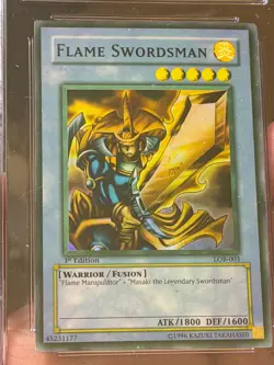 Flame Swordsman LOB-003 1st Edition Faded Wavy Yu-gi-oh! CGC 8.5 Nm/mint+ *002 - Image 3