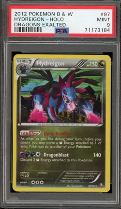 Pokemon Hydreigon Dragons Exalted Holo Rare #97 PSA 9 Mint - Image 1