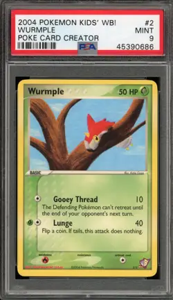 Pokemon Wurmple Kids' WB! Poke Card Creator #2 PSA 9 Mint - Image 1