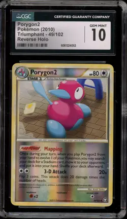 Pokemon Porygon2 Triumphant Reverse Holo #49 CGC 10 Gem Mint - Image 1