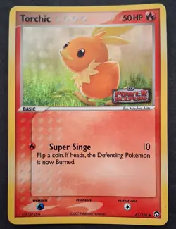 2007 POKEMON EX POWER KEEPERS #67/108 TORCHIC REVERSE HOLO FOIL - Image 1