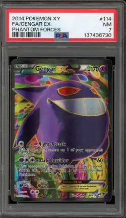 Pokemon Gengar EX XY Phantom Forces Full Art #114 PSA 7 - Image 1