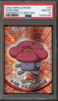 Pokemon Topps Chrome Vileplume Spectra #45 PSA 10 Gem Mint - Image 1