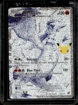 2021 Pokemon SWSH Celebrations Reshiram Classic Collection #113/114 - Image 1