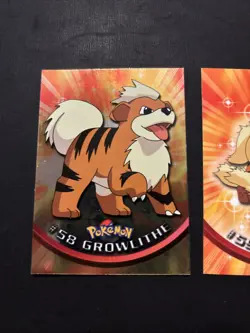 Pokemon: Topps (TV Animation)- 2 Card Lot: Growlithe Foil & Arcanine Non Holo - Image 2