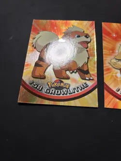 Pokemon: Topps (TV Animation)- 2 Card Lot: Growlithe Foil & Arcanine Non Holo - Image 3