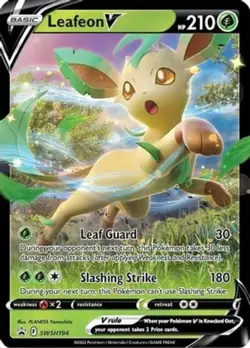 NM-Mint, English - 1 x Pokemon Leafeon V - SWSH194 - Promo Sword and Shield Prom - Image 1