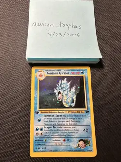 Giovanni's Gyarados (Holo Rare) 5/132 Gym Challenge 90 HP Pokemon Card - Image 1