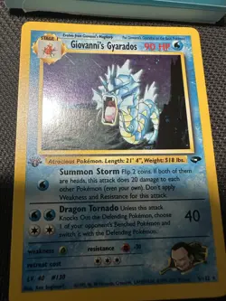 Giovanni's Gyarados (Holo Rare) 5/132 Gym Challenge 90 HP Pokemon Card - Image 3