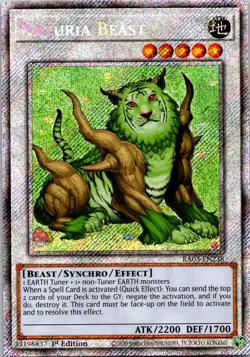 2023 Yu-Gi-Oh! Naturia Beast RA03-EN238 Prismatic Secret Rare 1st Ed NM Synchro - Image 1
