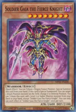 Yugioh! Soldier Gaia The Fierce Knight - MP21-EN100 - Common - 1st Edition Near - Image 1