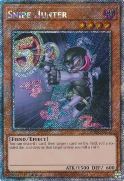 Yugioh! Snipe Hunter - RA03-EN170 - Platinum Secret Rare - 1st Edition Near Mint - Image 1