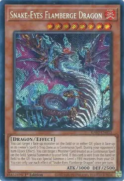Yugioh! Snake-Eyes Flamberge Dragon - RA03-EN033 - Secret Rare - 1st Edition Nea - Image 1