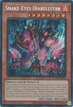 Yugioh! Snake-Eyes Diabellstar - MP25-EN062 - Prismatic Secret Rare - 1st Editio - Image 1