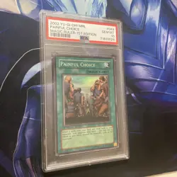 Yugioh! Painful Choice MRL-049 Super Rare 1st Edition PSA 10 GEM MT - Image 1