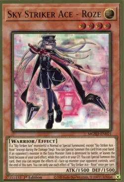Yugioh! Sky Striker Ace - Roze - MGED-EN021 - Premium Gold Rare - 1st Edition Ne - Image 1