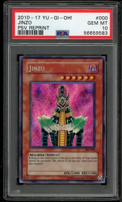 Jinzo PSV-000 Secret Rare 2010 Reprint Yugioh PSA 10 *583 - Image 1