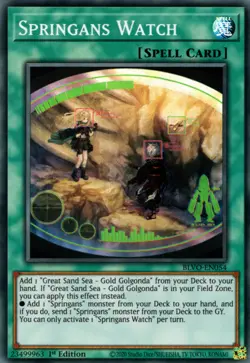 Yugioh! Springans Watch - BLVO-EN054 - Super Rare - 1st Edition Near Mint, Engli - Image 1