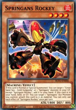 Yugioh! Springans Rockey - BLVO-EN006 - Common - 1st Edition Near Mint, English - Image 1