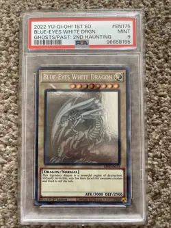Yu-Gi-Oh TCG GFP2-EN175 Blue-Eyes White Dragon Ghost Rare 1st Edition PSA 9 - Image 1