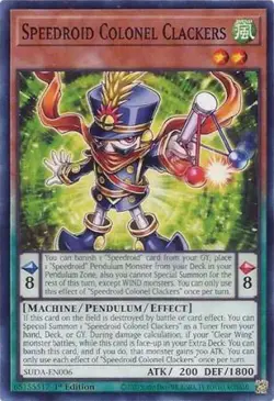 Yugioh! Speedroid Colonel Clackers - SUDA-EN006 - Common - 1st Edition Near Mint - Image 1