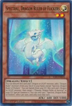 Yugioh! Spectral, Dragon Ruler of Flickers - ALIN-EN018 - Ultra Rare - 1st Editi - Image 1