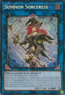 Yugioh! Summon Sorceress - BLMM-EN157 - Secret Rare - 1st Edition Near Mint, Eng - Image 1