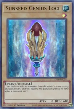 Yugioh! Sunseed Genius Loci - GFTP-EN014 - Ultra Rare - 1st Edition Near Mint, E - Image 1