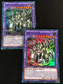 Yugioh Ancient Gear Megaton Golem LDS1-EN088 1ST ULTRA x2 (NM) - Image 1