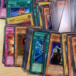 Vintage Yu-Gi-Oh! Tin w/ 90+ Cards - Playmat, Rulebook, Magic, Trap, Monster Lot - Image 3