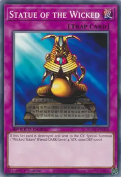 Yugioh! Statue of the Wicked - SGX1-END18 - Common - 1st Edition Near Mint, Engl - Image 1