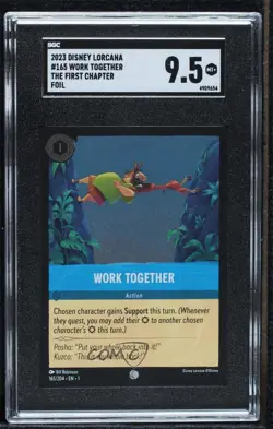 2023 Disney Lorcana The First Chapter Foil Work Together (Pasha Error) SGC 9.5 - Image 1