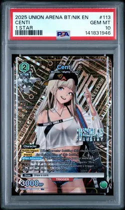 Union Arena TCG Centi Alt Art Holo PSA 10 Gem Mint Nikke Goddess - Image 1