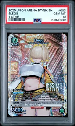 Union Arena TCG Elegg Alt Art Holo PSA 10 Gem Mint Nikke Goddess - Image 1