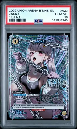 Union Arena TCG Jackal Alt Art Holo PSA 10 Gem Mint Nikke Goddess - Image 1
