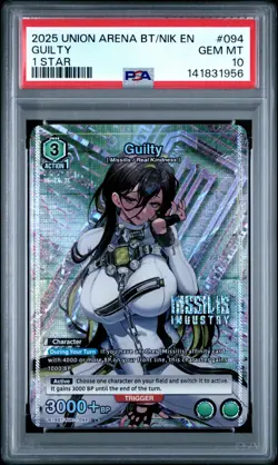 Union Arena TCG Guilty Alt Art Holo PSA 10 Gem Mint Nikke Goddess - Image 1
