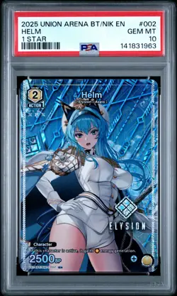 Union Arena TCG Helm Alt Art Holo PSA 10 Gem Mint Nikke Goddess - Image 1