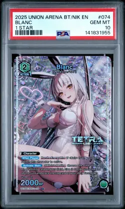 Union Arena TCG Blanc Alt Art Holo PSA 10 Gem Mint Nikke Goddess - Image 1