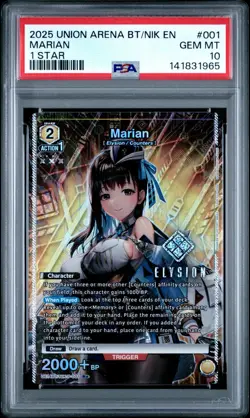 Union Arena TCG Marian Alt Art Holo PSA 10 Gem Mint Nikke Goddess - Image 1