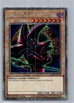 Yugioh Dark Magician (Arkana) RA04-EN106 Platinum Secret Rare 1st Ed Near Mint - Image 1