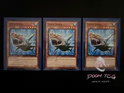 YuGiOh Cyber Shark LED9-EN048 1st Ed (x3) “CXYZ Chaos Deck” - Image 1