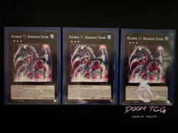 YuGiOh Number 71: Rebarian Shark LED9-EN013 1st Ed (x3) CXYZ Chaos Deck/Arc - Image 1
