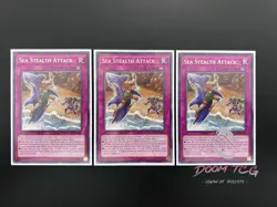 YuGiOh Sea Stealth Attack LEDU-EN018, LED9-EN030 (R) 1st Ed 3x "Umi Support” - Image 1