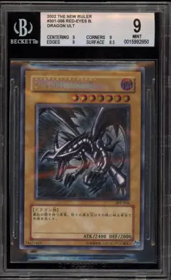 Yu-Gi-Oh! Red-Eyes B. Dragon New Ruler Japanese Ultimate Rare 301-056 BGS 9 Mint - Image 1