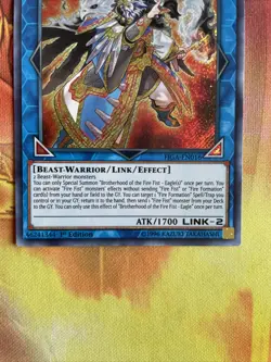 FIGA-EN016 Brotherhood Of The Fire Fist - Eagle - 1st Edition Secret - Yugioh - Image 3