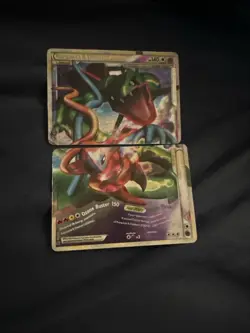 Rayquaza & Deoxys LEGEND Card - Both Top & Bottom Halves Holo English Pokemon - Image 1